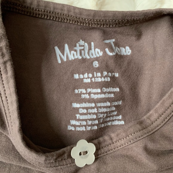 Matilda Jane Vintage Girls Brown Long Sleeve Shirt 🌸 Size 6 - Picture 6 of 7